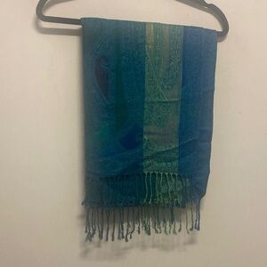 Blue and Green Paisley Scarf